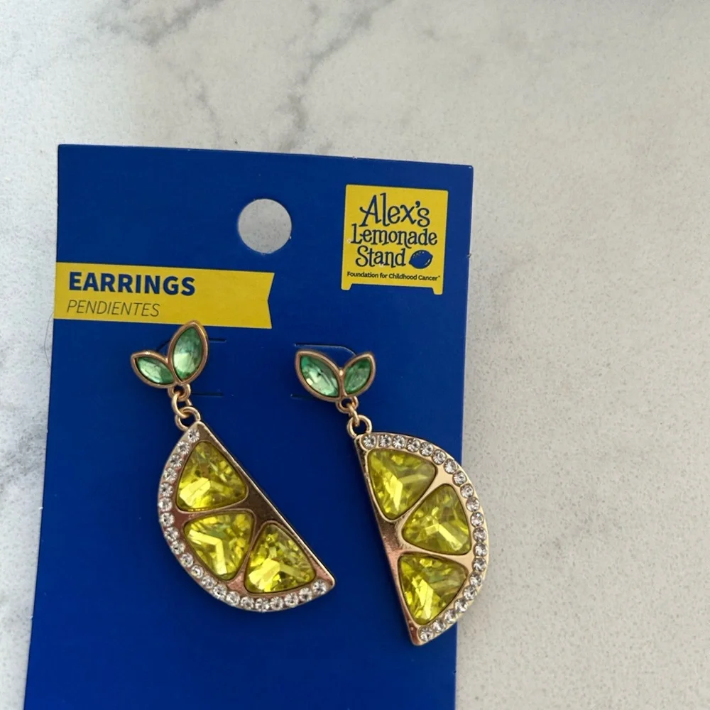 Yellow and Green Earrings